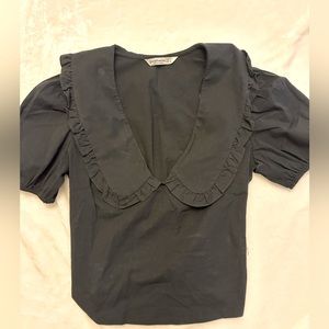 Sailor Collar Poplin Blouse